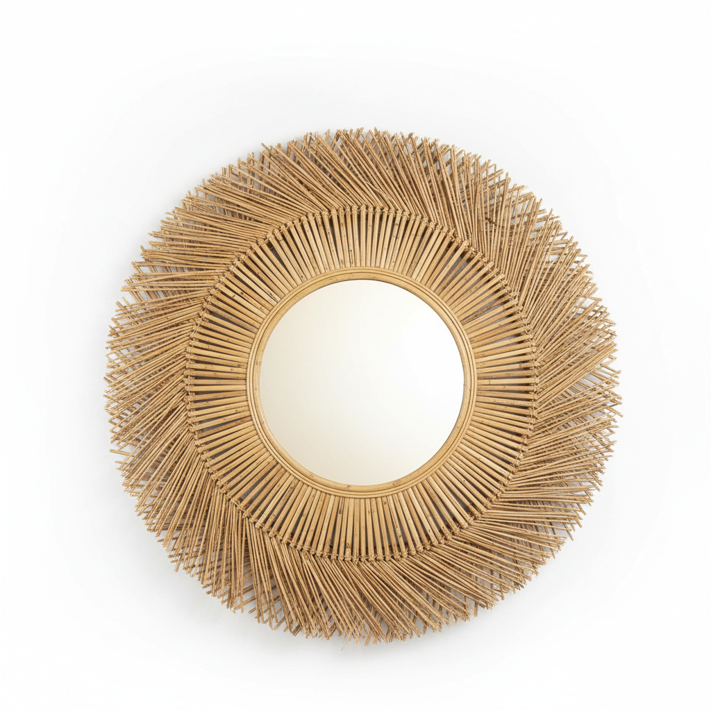 Miroir en rotin Bali Home Living - décoration balinaise