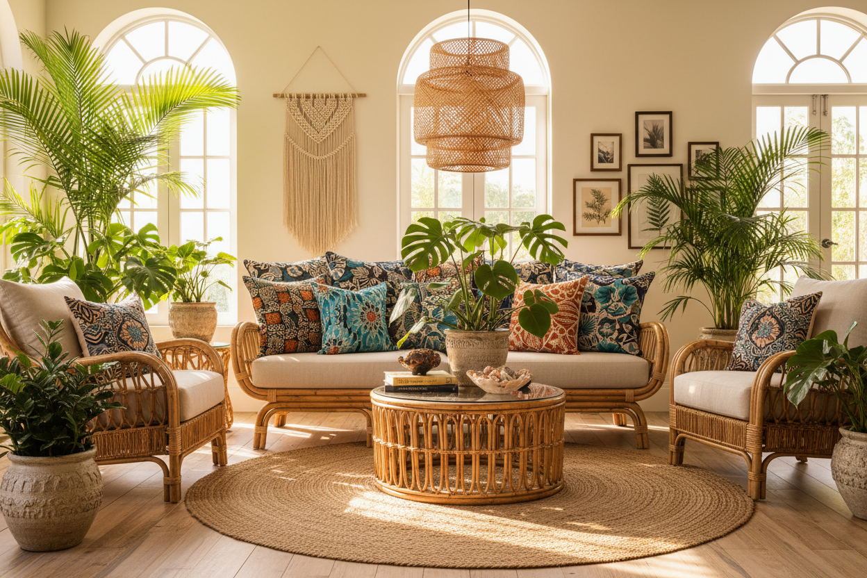 Comment aménager un salon tropical en 5 étapes